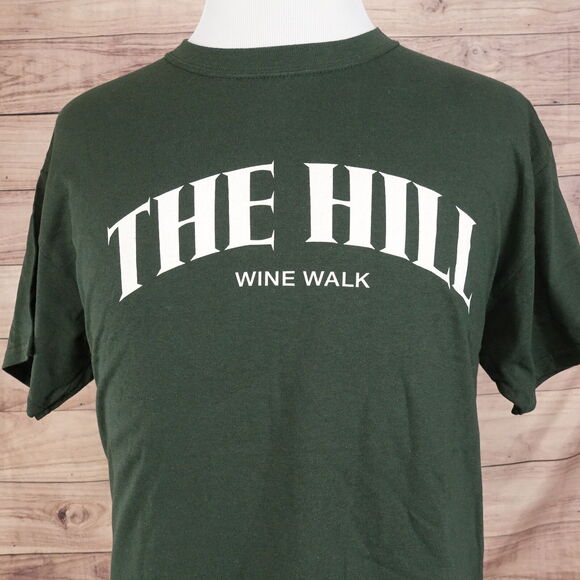 THE HILL WINE WALK ST LOUIS MO ITALIA ITALIAN GREEN TSHIRT SIZE L LARGE - Picture 1 of 5